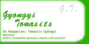 gyongyi tomasits business card