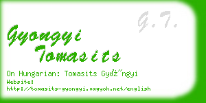 gyongyi tomasits business card